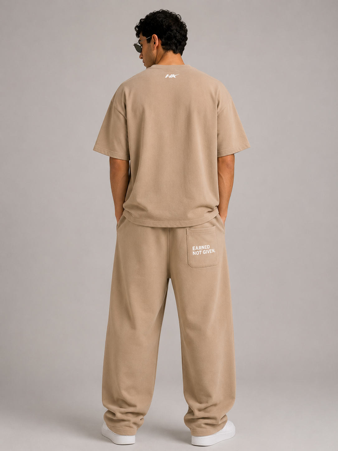 Over size t-shirt Beige